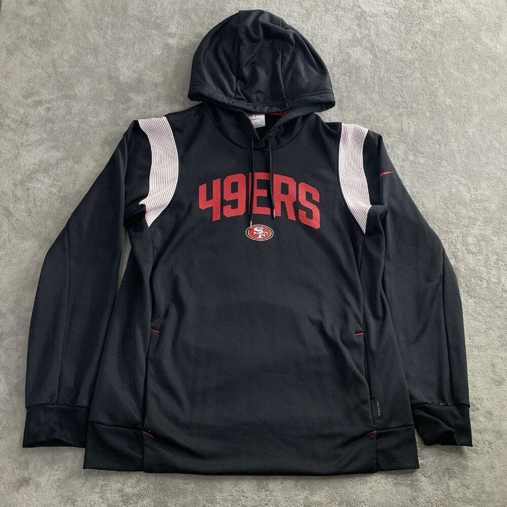 Nike Hoodie Men Medium San Francisco 49ers Sideline Stack Performance Pullover